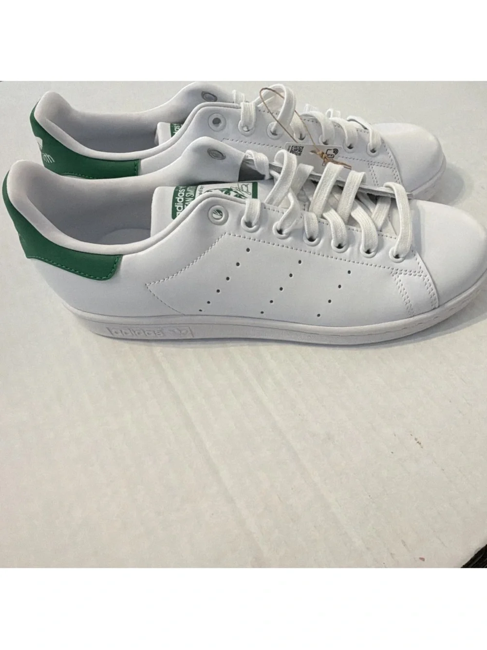 adidas Stan Smith White & Green Leather Men's Sneakers Size9